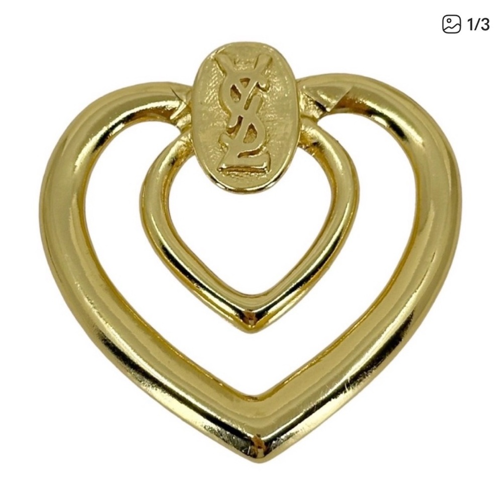 YSL Vintage Heart Scarf Ring